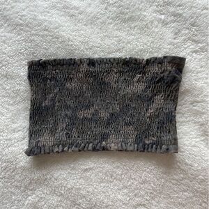 TUBE TOP - ARMY PRINT- CROPPED - LOVE VINTAGE